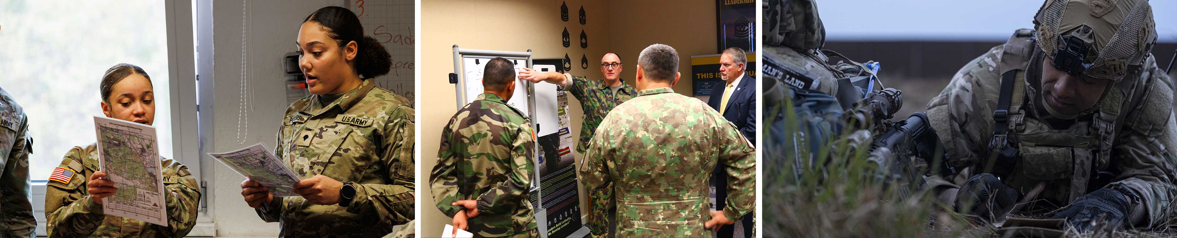 Soldiers attending courses