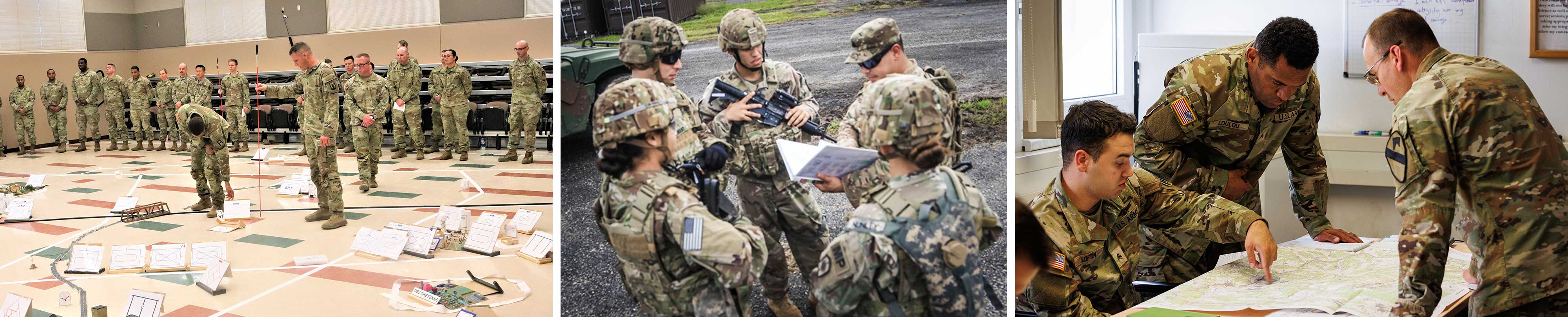Soldiers attending courses