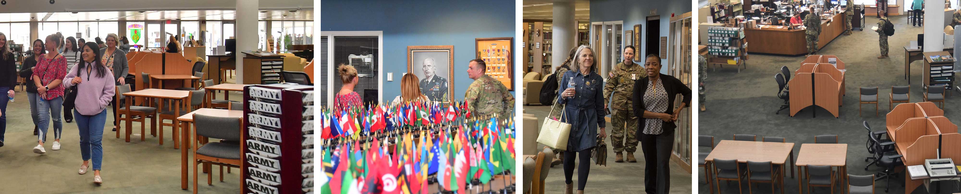 Soldiers and Civilians visiting the LRC